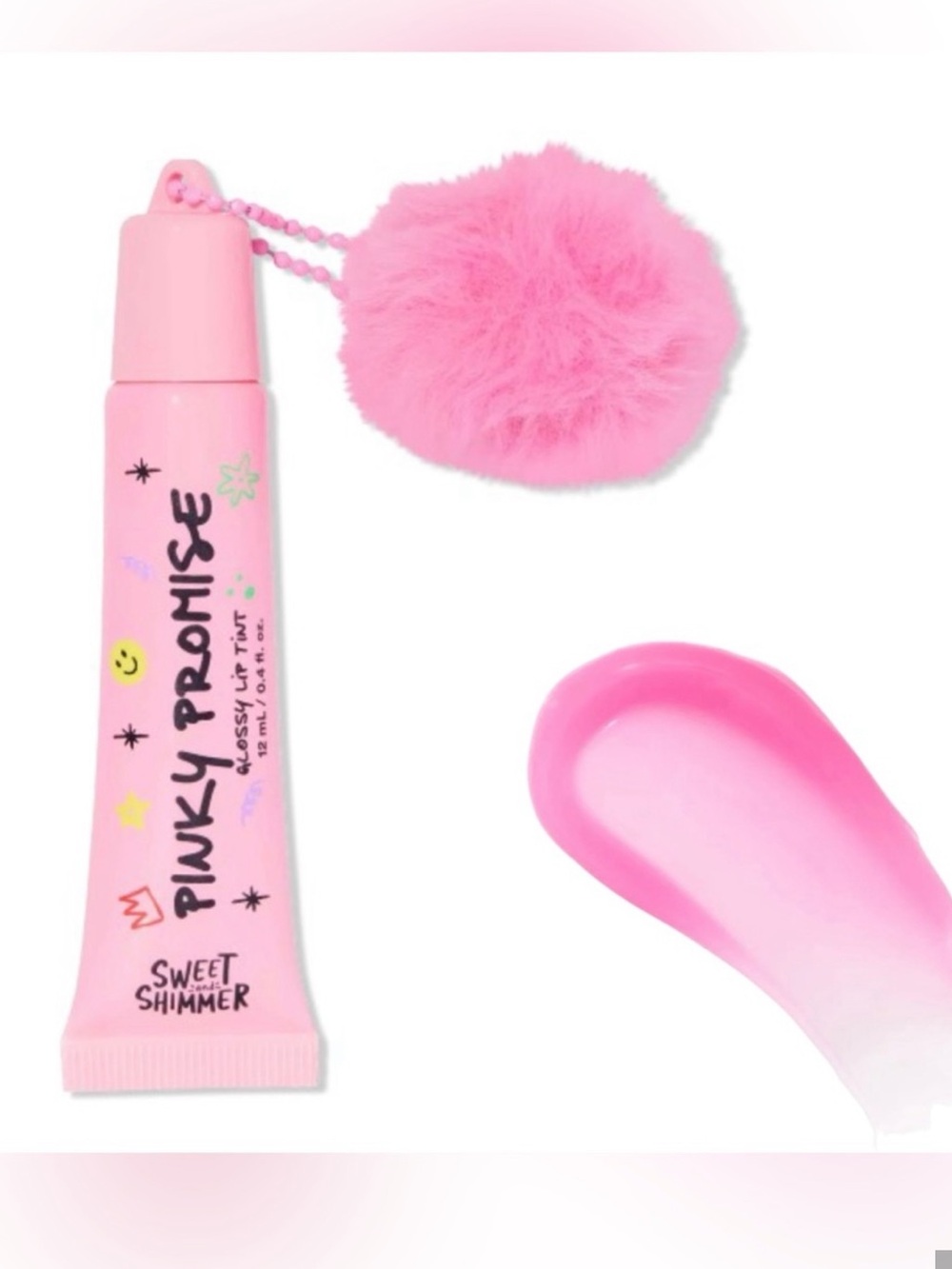 Sweet Shimmer - Pinky Promise Lip Tint with Pom-Pom Pink or Brown